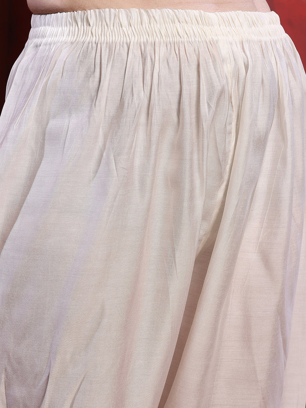 Sequinned & Thread Embroidered Kurta With Pant & Embroidered Dupatta, White - Hiral Fashion | Grocsy