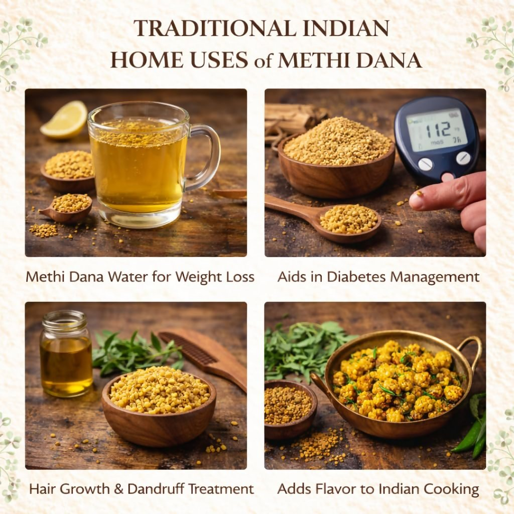 Village-Organica Methi Dana-Whole Fenugreek Seeds | Grocsy