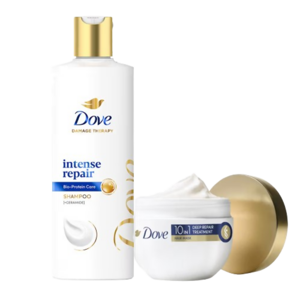 Dove Intense Repair Treatment Shampoo + Hair Mask For Frizzy Hair | Grocsy