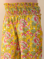 Janasya Bright Cotton Floral A-Line Kurta Set | Grocsy