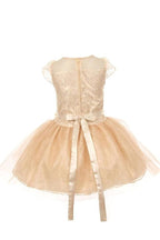 Asmaani Baby Girl's Gold Color Satin A-Line Frock (AS-DRESS-22132) | Grocsy
