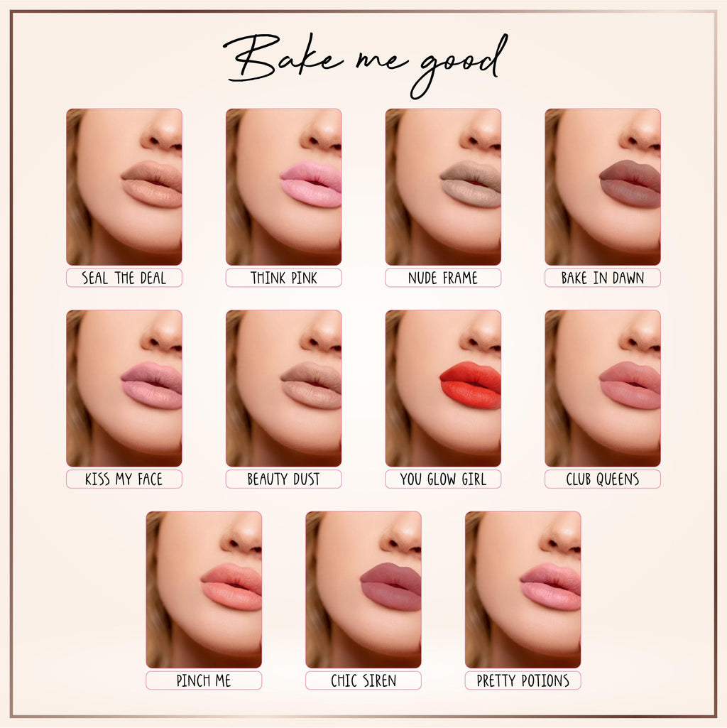 Baked Beauty Liquid Matte Lipstick Set (Set of 11) | Grocsy