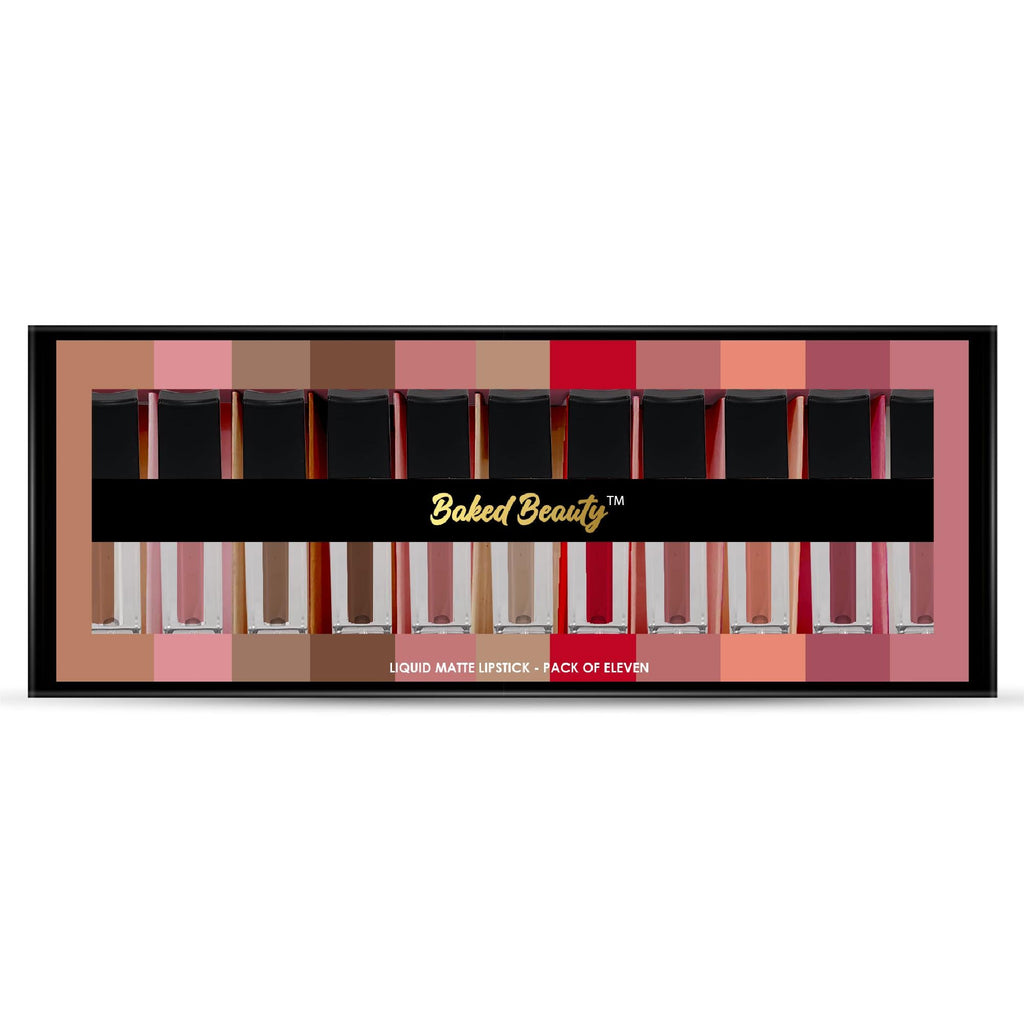 Baked Beauty Liquid Matte Lipstick Set (Set of 11) | Grocsy