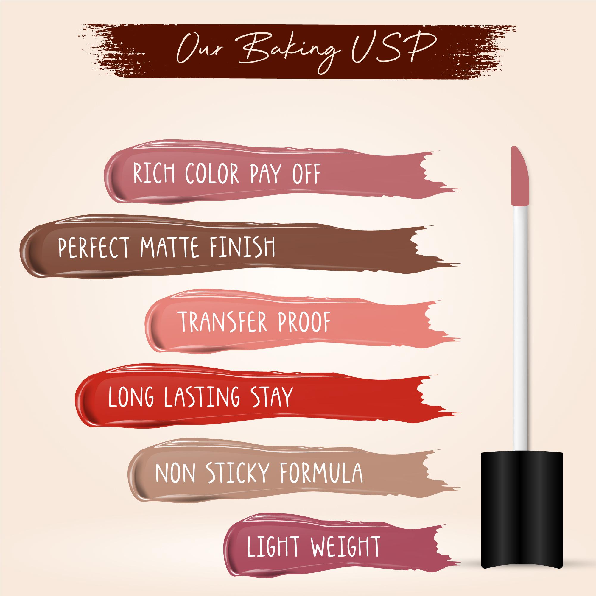 Baked Beauty Liquid Matte Lipstick Set (Set of 11) | Grocsy