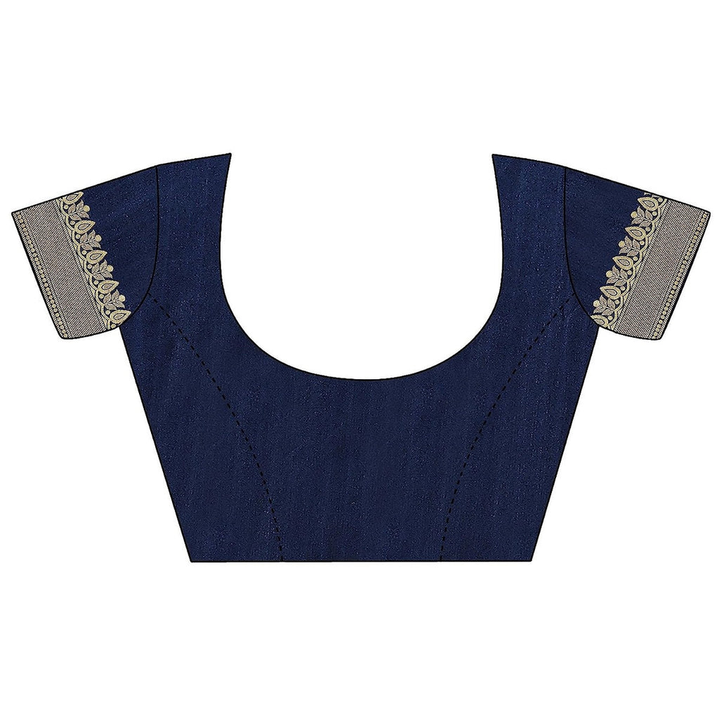 Vamika Navy Banarasi Jacquard Weaving Saree | Grocsy