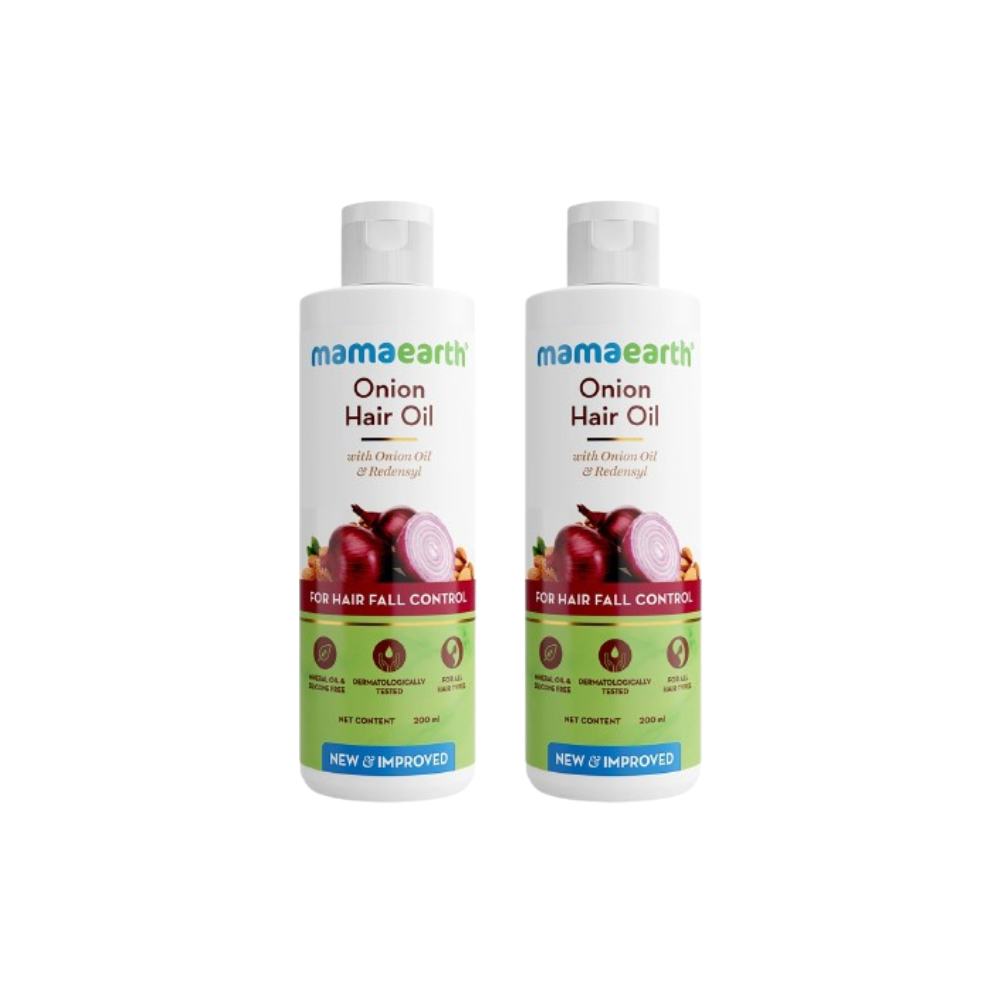 Mamaearth Onion Hair Oil With Onion & Redensyl For Hair Fall Control | Grocsy