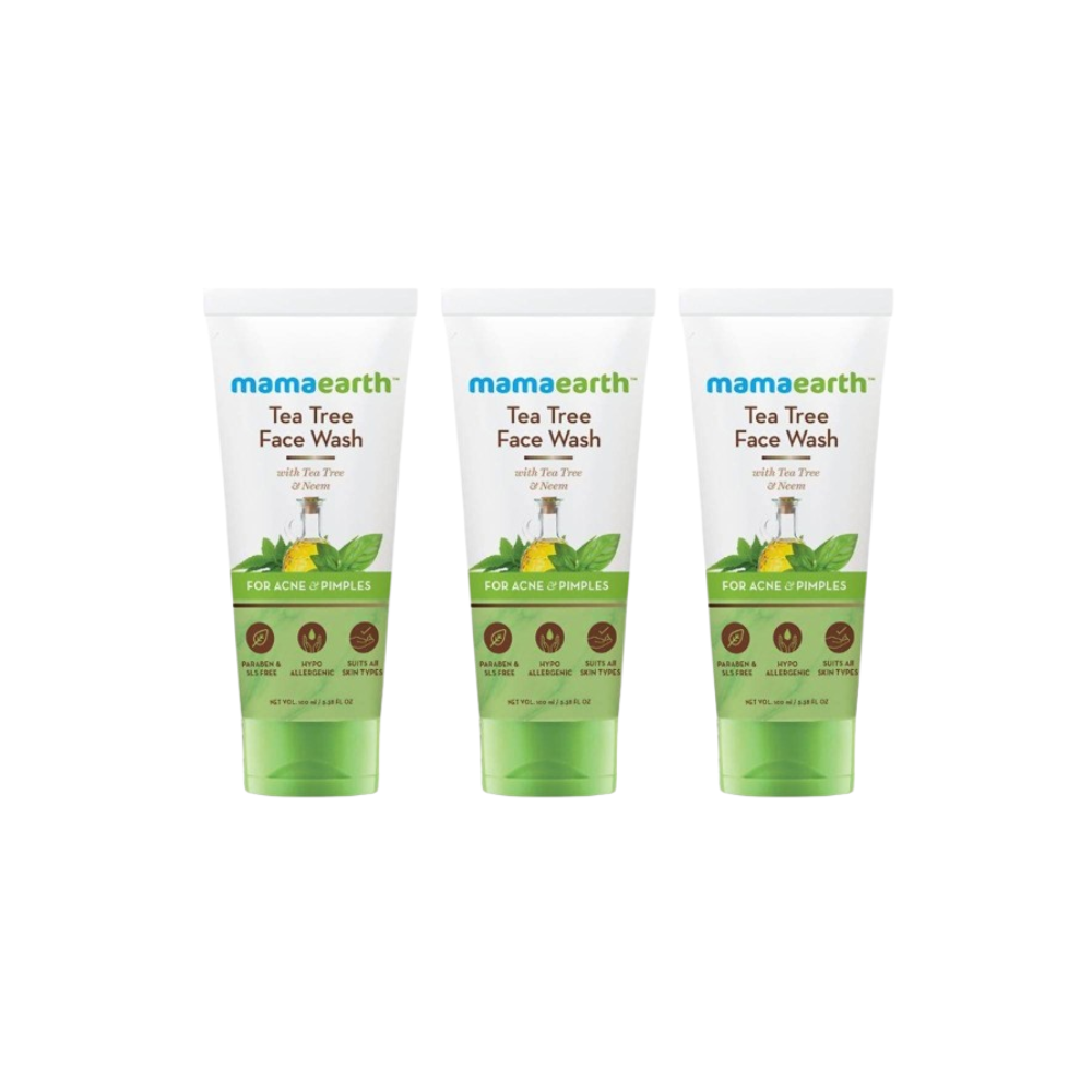 Mamaearth Tea Tree Face Wash for Acne & Pimples | Grocsy