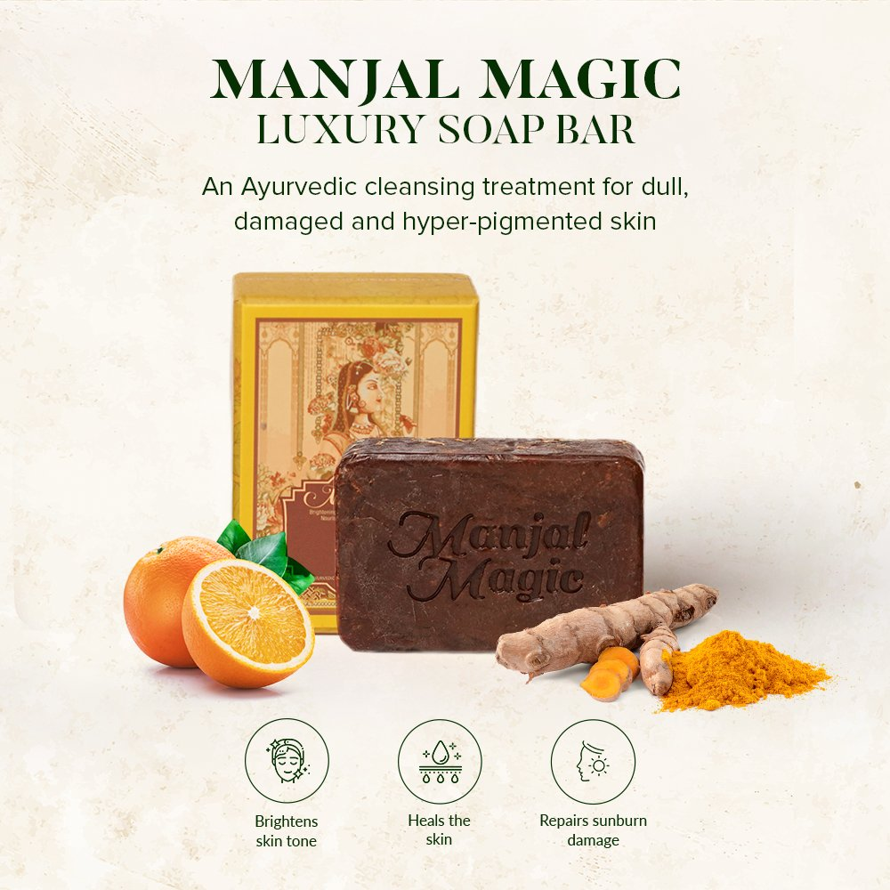 Haappyherbs Manjal Magic Luxury Soap Bar | Grocsy