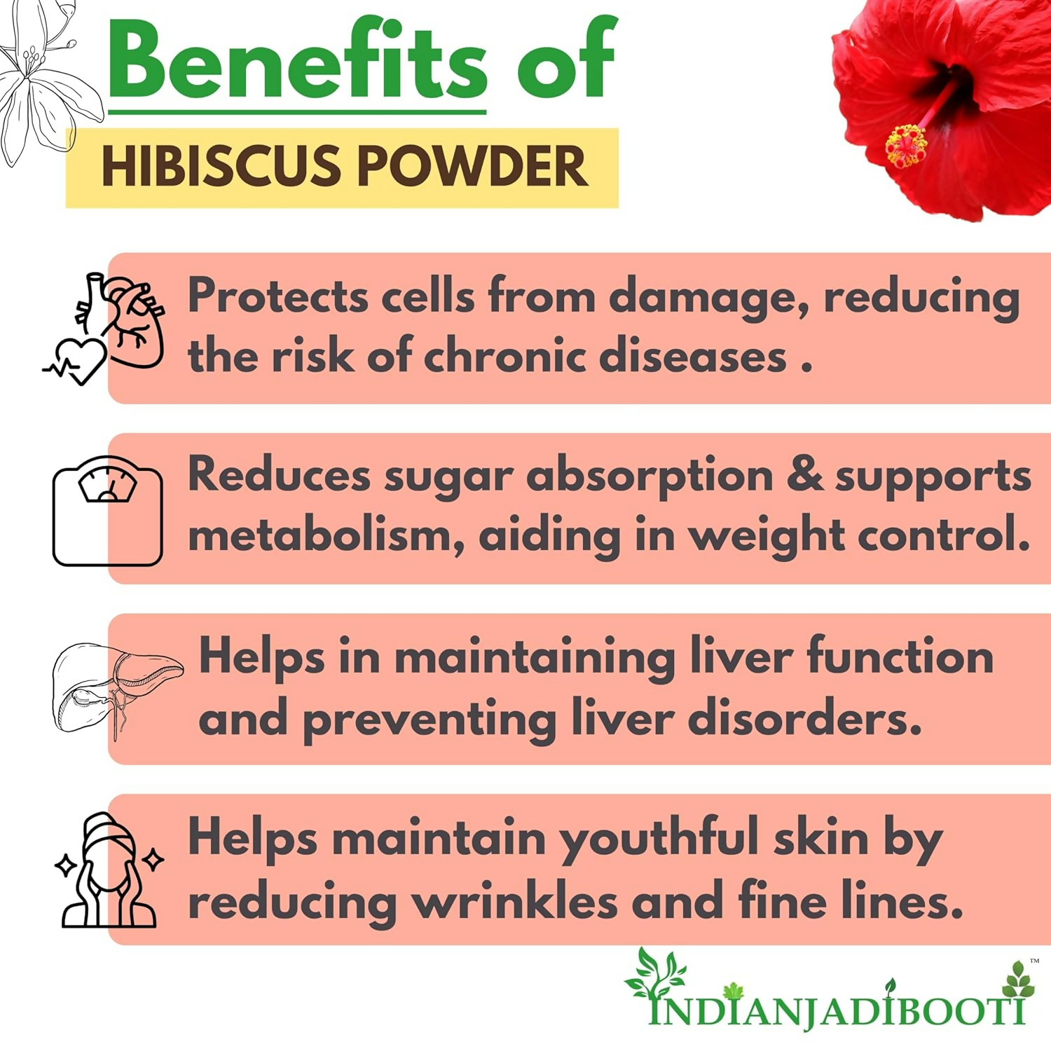 IndianJadiBooti Gudhal Phool Powder | Grocsy
