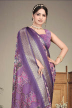 PR Fashion Multi Heavy Rich Cotton Silk Digital Print & Jacquard Saree | Grocsy