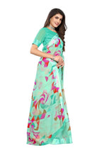 Vamika Green Linen Satin Border Saree | Grocsy
