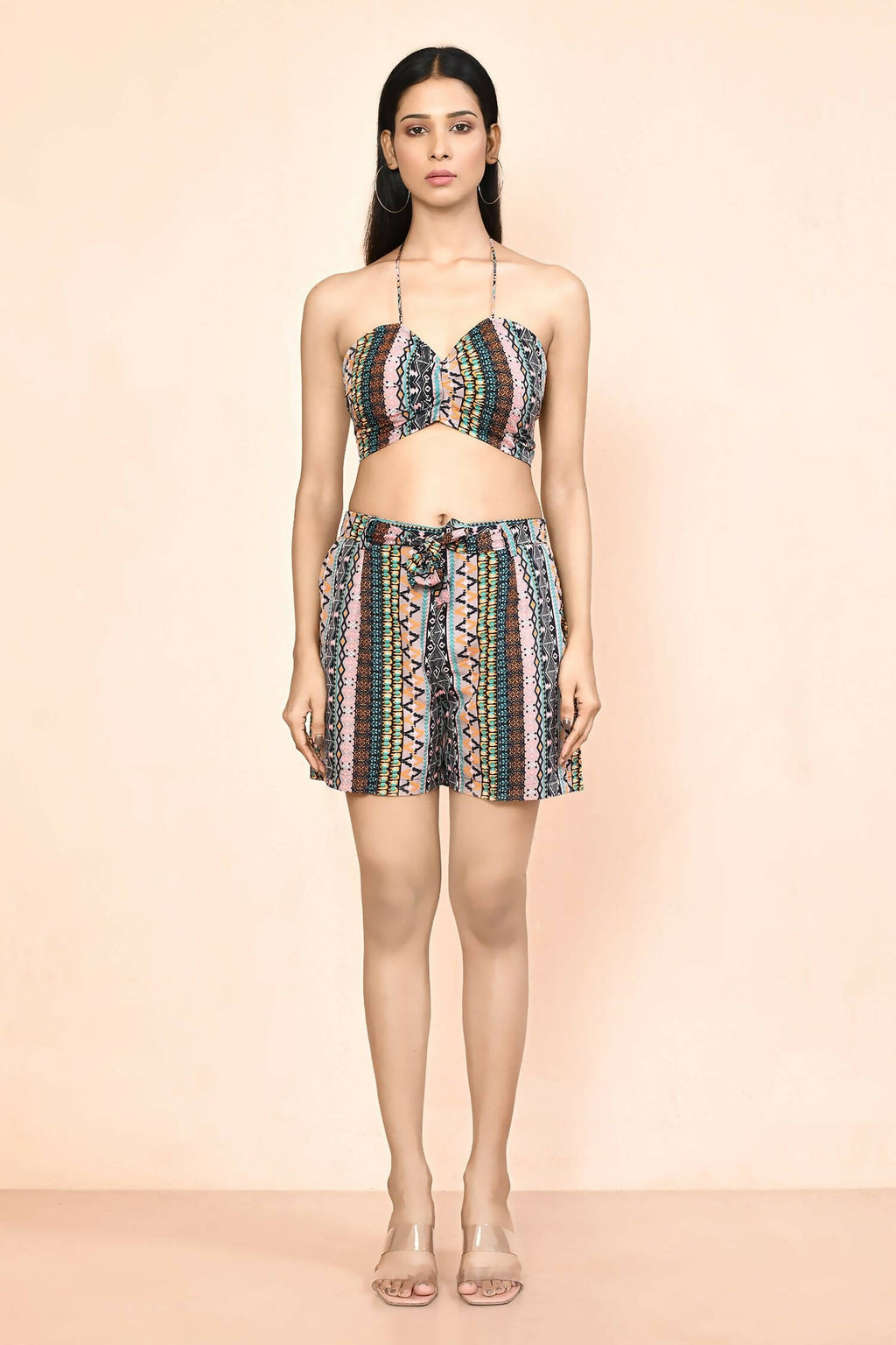 Multi Platinum Creap Printed Co-Sets - Femella | Grocsy