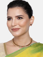 Gold-Polished Traditional Multi Choker Necklace Jewellery Set For Women/Girls - Wahe Jewels - Swadesiicart
