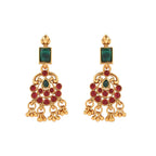 Gold-Polished Traditional Temple Choker Necklace Jewellery With Earrings Set for Women/Girls - Wahe Jewels - Swadesiicart