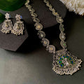 Navratri Ethnic Silver Oxidised Ghungroo Long Necklace Jewellery With Jhumka Earrings Set For Women/Girls - Wahe Jewels - Swadesiicart