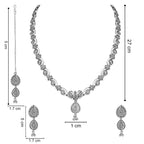 Navratri Ethnic Silver Oxidised Floral Design Ghungroo Long Necklace Jewellery With Jhumka Earrings Set For Women/Girls - Wahe Jewels - Swadesiicart