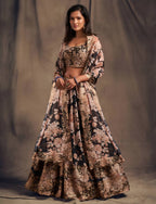 Lehenga Mart Designer Bollywood Style Wedding Wear Lehenga Choli - Black | Grocsy