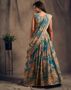 Lehenga Mart Designer Bollywood Style Wedding Wear Lehenga Choli - Blue | Grocsy