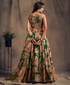 Lehenga Mart Designer Bollywood Style Wedding Wear Lehenga Choli - Green | Grocsy