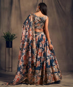 Lehenga Mart Designer Bollywood Style Wedding Wear Lehenga Choli - Navy Blue | Grocsy
