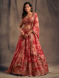 Lehenga Mart Designer Bollywood Style Wedding Wear Lehenga Choli - Red | Grocsy