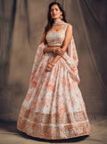 Lehenga Mart Designer Bollywood Style Wedding Wear Lehenga Choli - White | Grocsy