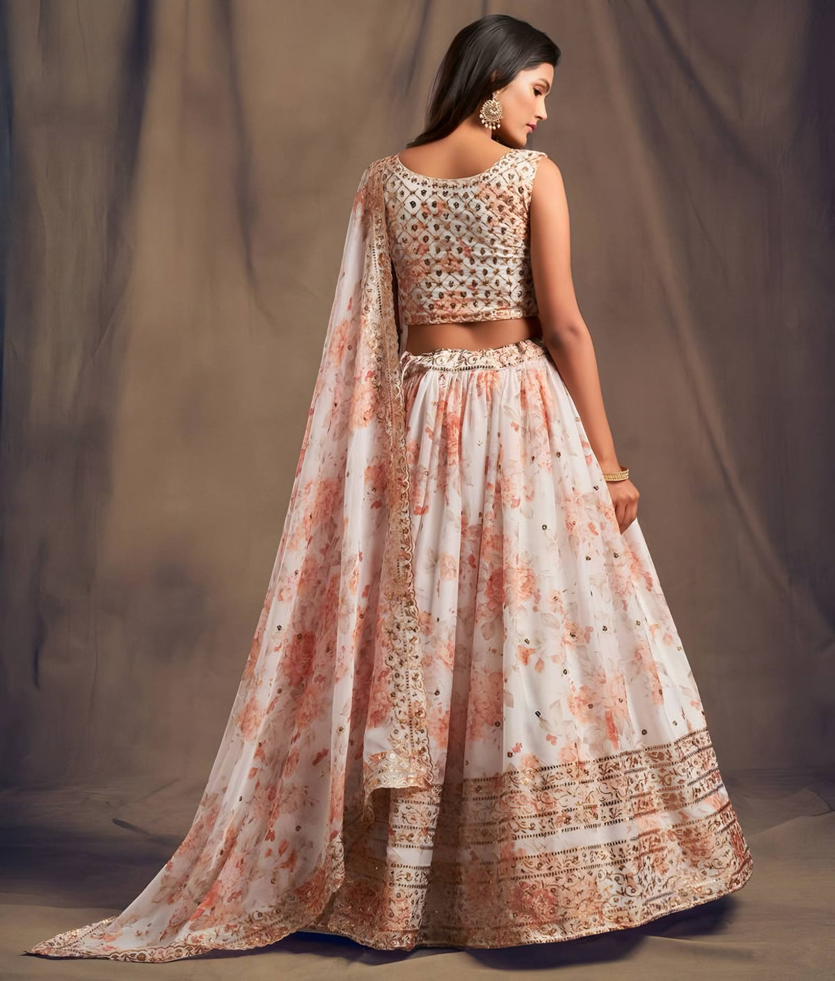 Lehenga Mart Designer Bollywood Style Wedding Wear Lehenga Choli - White | Grocsy