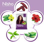 Nisha Natural Henna Based Hair Color Burgundy Red | Grocsy