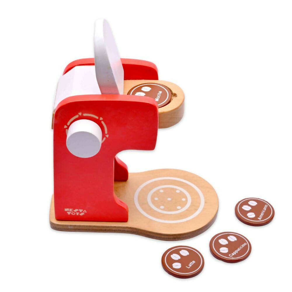Nesta Toys Wooden Coffee Maker Toy - Multicolor | Grocsy