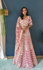Lehenga Mart Designer Bollywood Style Wedding Wear Lehenga Choli - Baby-Pink | Grocsy