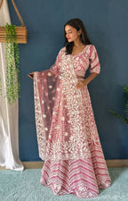 Lehenga Mart Designer Bollywood Style Wedding Wear Lehenga Choli - Baby-Pink | Grocsy