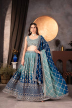 Lehenga Mart Designer Bollywood Style Wedding Wear Lehenga Choli - Green | Grocsy
