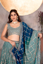 Lehenga Mart Designer Bollywood Style Wedding Wear Lehenga Choli - Green | Grocsy