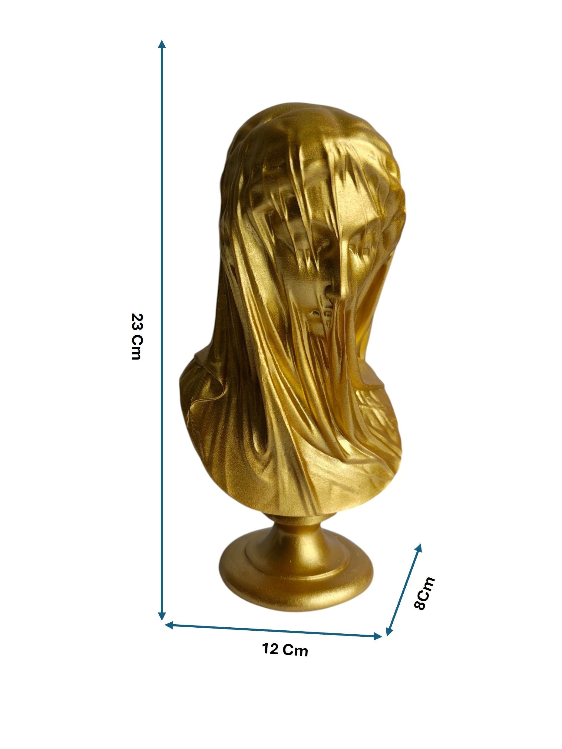 Sun Mun Decors Veil Lady Bust Golden | Grocsy