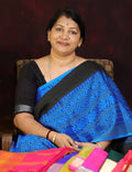 Black And Ink Blue Colour Contrast Thread Border Khadi Cotton Saree By Gayathri Reddy Designer Studio | Grocsy