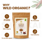 Wild Organic Shikakai Powder Natural Hair Conditioner For Smooth & Silky Hair | Grocsy