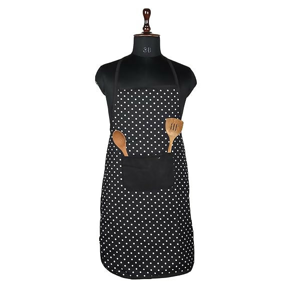 Kuber Industries Kitchen Apron Restaurant & Chef For Women & Men-Black | Grocsy