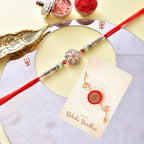 trueBrowns X Voylla Men's American Diamond Red Thread Rakhi For Brother | Grocsy