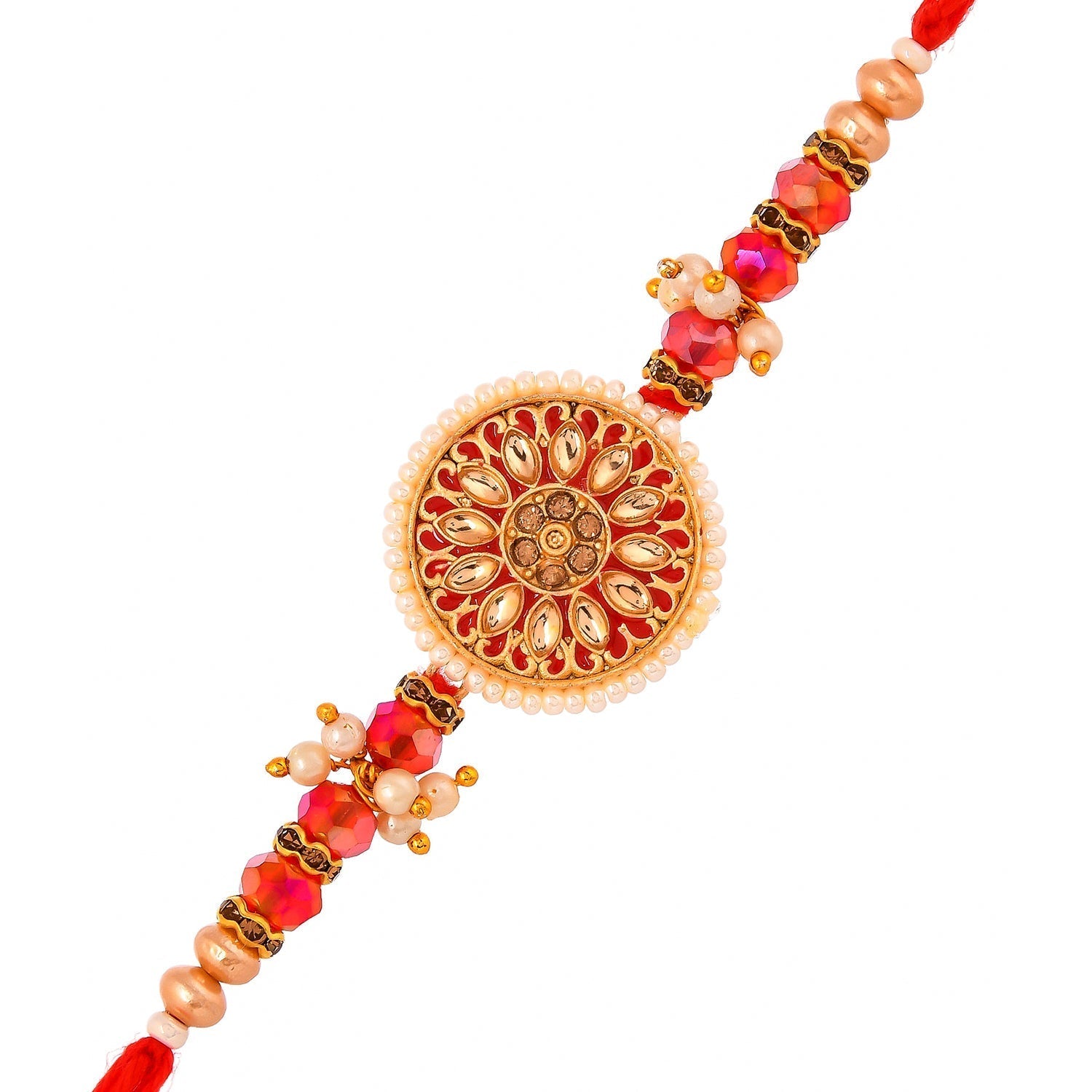 trueBrowns X Voylla Bejewelled And Beaded Men's Thread Rakhi For Brother | Grocsy