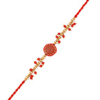 trueBrowns X Voylla Men's Red Enamelled White Pearls Thread Rakhi For Brother | Grocsy