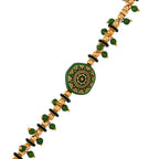 trueBrowns X Voylla Men's Green Enamelled White Pearls Thread Rakhi For Brother | Grocsy