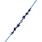 trueBrowns X Voylla Blue Beads Bohemian Motif Thread Rakhi For Brother | Grocsy