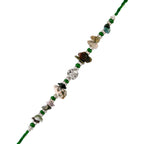 trueBrowns X Voylla Green Beads Bohemian Motif Thread Rakhi For Brother | Grocsy