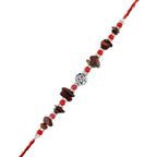 trueBrowns X Voylla Red Beads Bohemian Motif Thread Rakhi For Brother | Grocsy