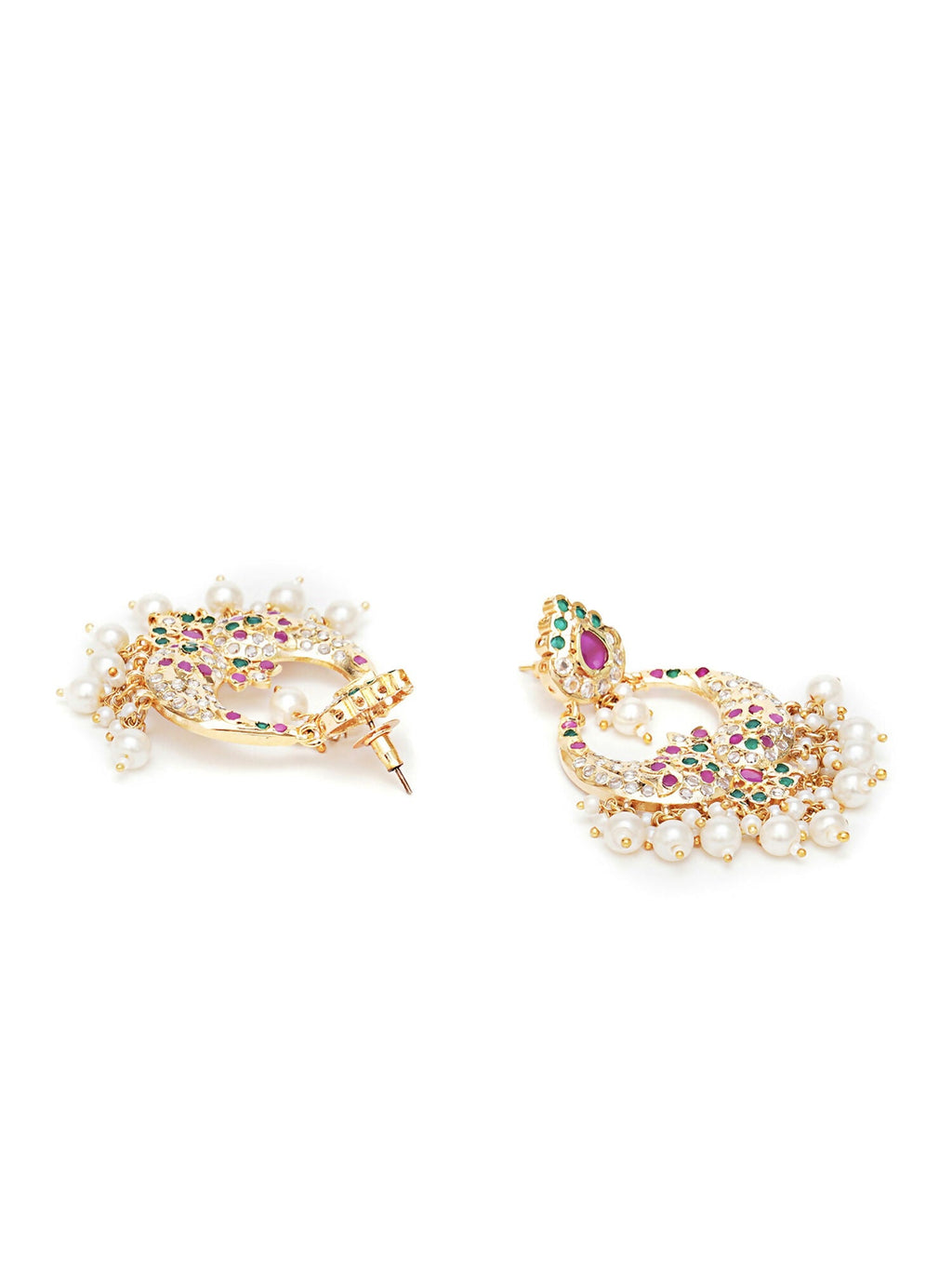 Jadau Earrings (Gold) - Ruby Raang | Grocsy