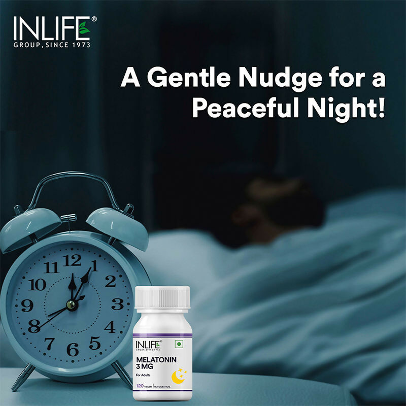 Inlife Melatonin 3mg Tablets to Promotes Sleep and Relaxation | Grocsy