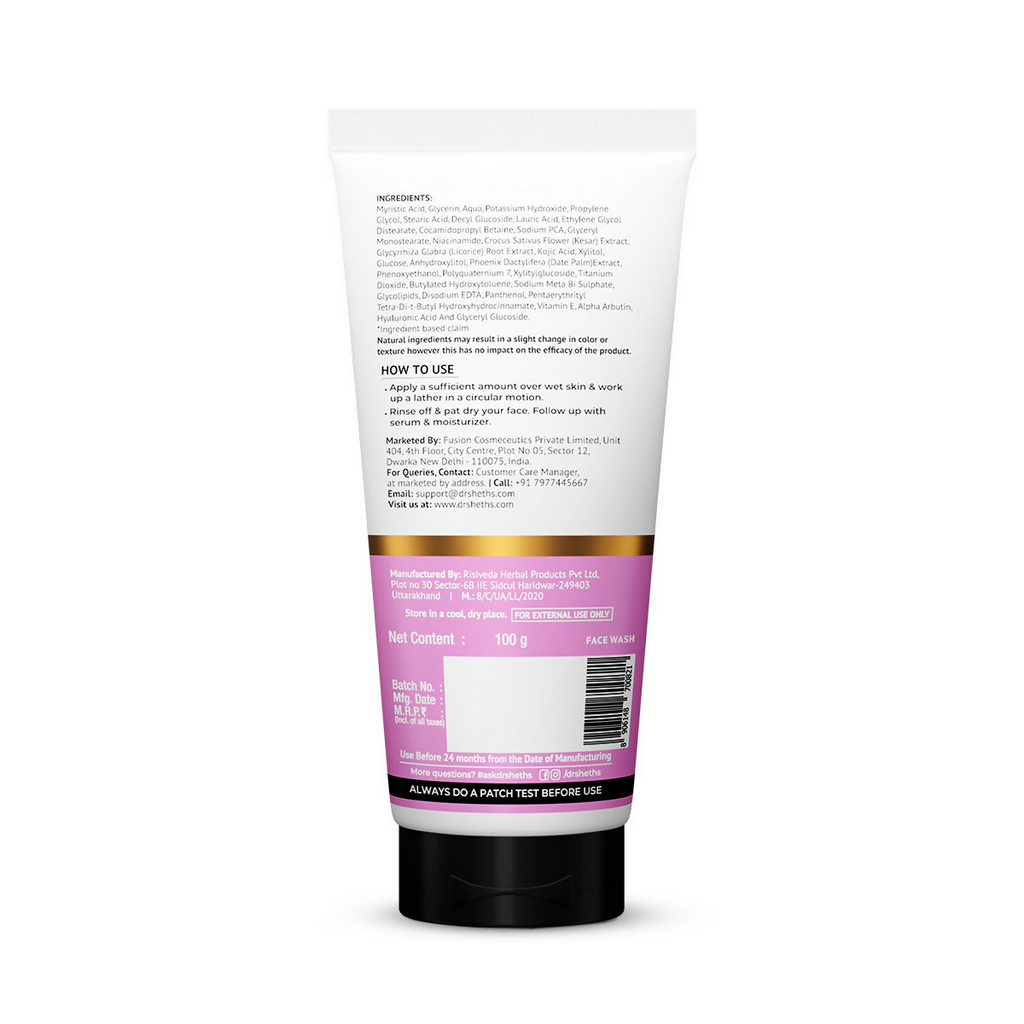 Dr. Sheth's Kesar & Kojic Acid Face Wash | Grocsy