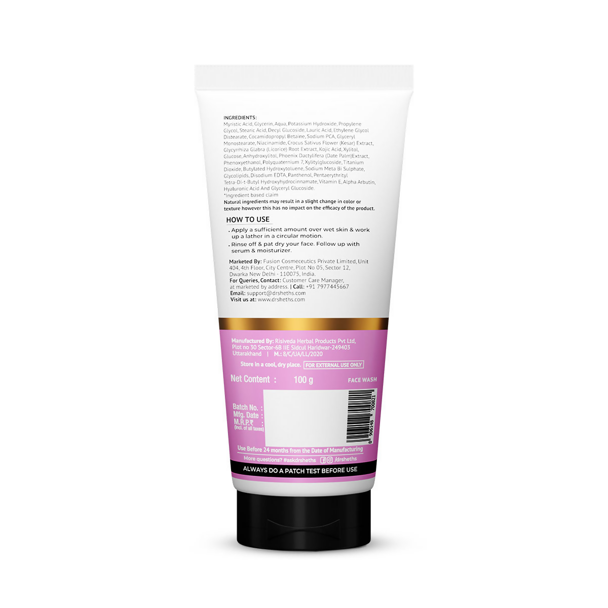 Dr. Sheth's Kesar & Kojic Acid Face Wash | Grocsy