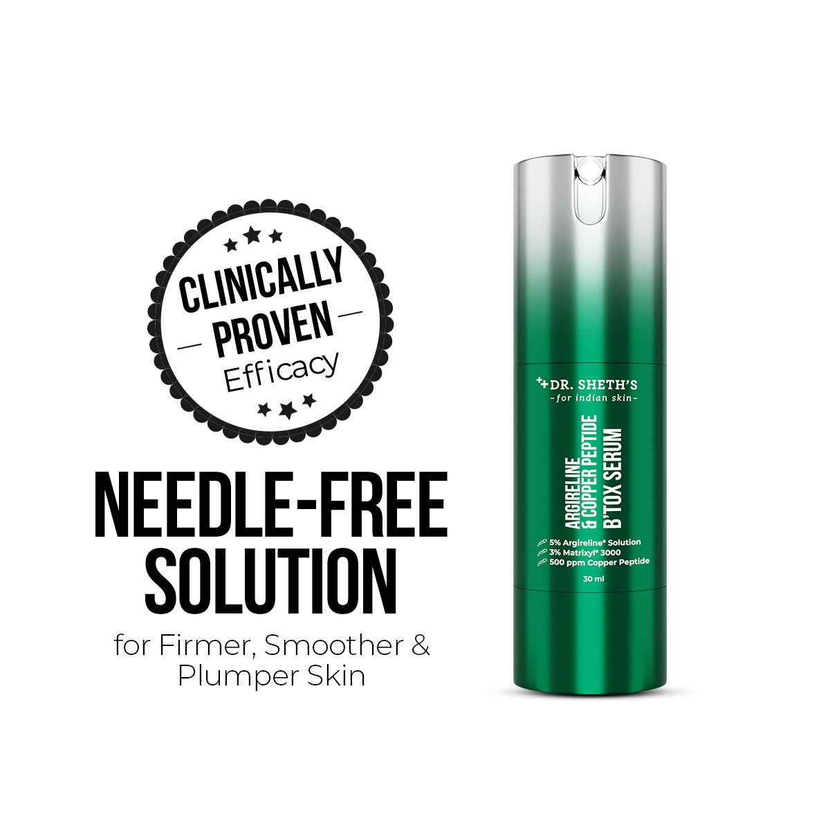 Dr. Sheth's Argireline & Copper Peptide B’Tox Serum | Grocsy