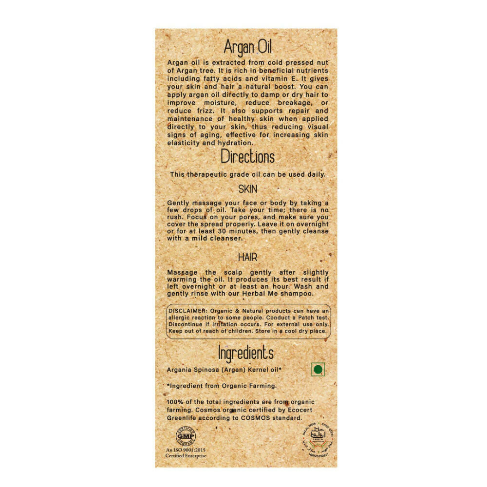 Herbal Me Cold Pressed Argan Hair Oil | Grocsy